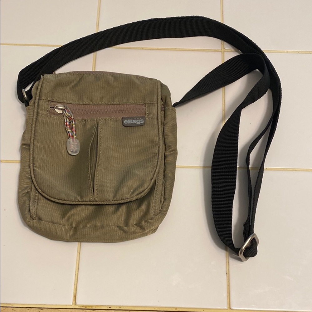 eBags small crossbody travel bag with lots of pockets, long adjustable strap